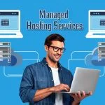 Infographic comparing the responsibilities and benefits of managed hosting services vs. unmanaged hosting for businesses