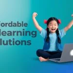 Group of diverse students and professionals benefiting from affordable e-learning solutions on their devices